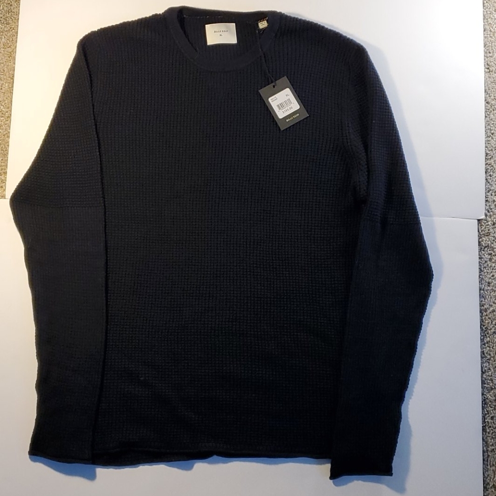 Men's Billy Reid XL Midnight Waffle Crew Thermal
